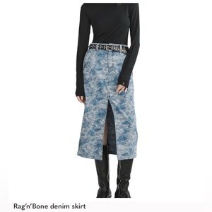 Rag & Bone Jacquard Denim Skirt. Size 32. Like New .